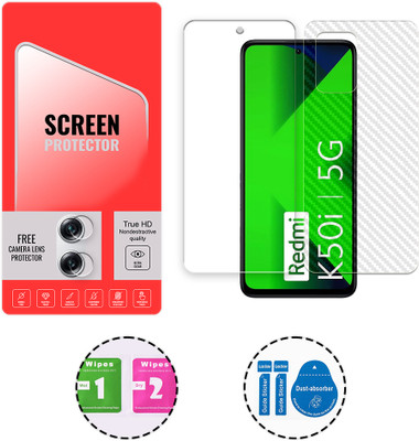 ARBAN Front and Back Tempered Glass for Xiaomi Redmi K50i 5G (1 FREE CAMERA LENS) WITH FRONTBACK SCREEN PROTECTOR(Pack of 1)
