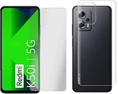 Quicknick Front and Back Tempered Glass for Xiaomi Redmi K50i 5G, Front Screen and Back side fully Covered Tempered Glass(Pack of 2)