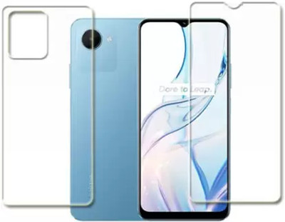Prsky Front and Back Tempered Glass for Realme C30s(Pack of 2)