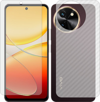 Mobling Front and Back Tempered Glass for Vivo T3x(Pack of 2)