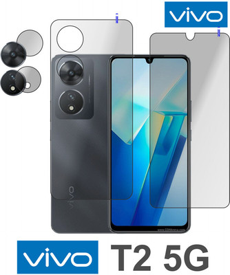 Cinzia Front and Back Tempered Glass for vivo T2 5G(Pack of 3)