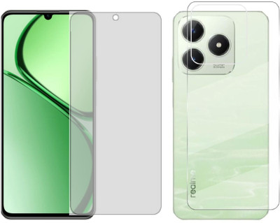4 YARDS Front and Back Tempered Glass for Realme C63 (Matte Finish)(Pack of 1)