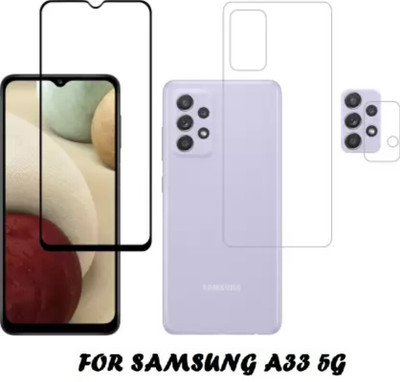 Olonga Front and Back Tempered Glass for SAMSUNG A33 5G(Pack of 2)