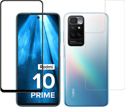 YOGKREETI Front and Back Tempered Glass for Redmi 10 Prime(Pack of 2)