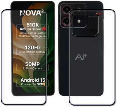 tombik Front and Back Tempered Glass for 65ffg-Ai+ Nova 5G-fb(Pack of 2)