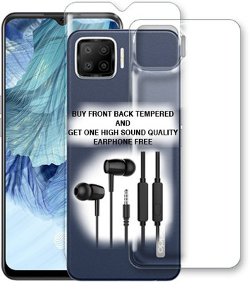 ARBAN Front and Back Tempered Glass for Oppo F17 FRONT BACK TEMPERED GLASS BUY AND GET EARPHONE FREE(Pack of 1)