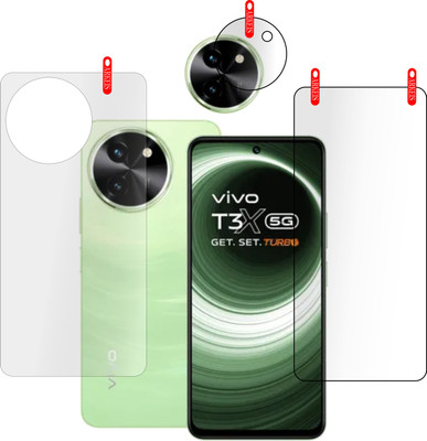 ARKEIS Front and Back Tempered Glass for vivo t3x 5g(Pack of 3)