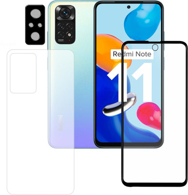 Systek Front and Back Tempered Glass for Mi Redmi Note 11, Mi Note 11, Redmi Note 11(Pack of 3)