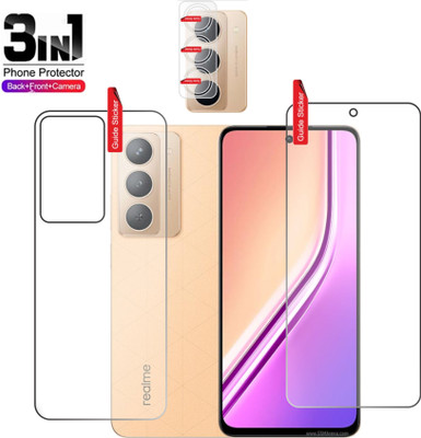 Clickbit Front and Back Tempered Glass for Realme P3x 5G(Pack of 3)