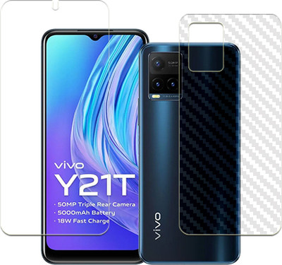 SOMTONE Front and Back Tempered Glass for vivo Y21t FRONT BACK(Pack of 1)