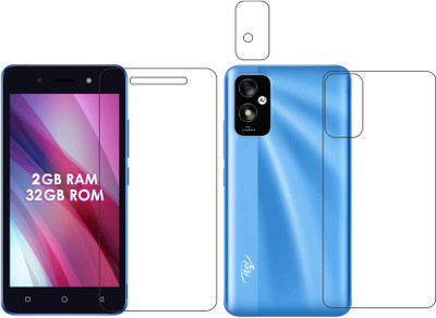 wooden craft Front and Back Tempered Glass for Itel A23S {Flexible}, A511LQ, A23S(Pack of 3)