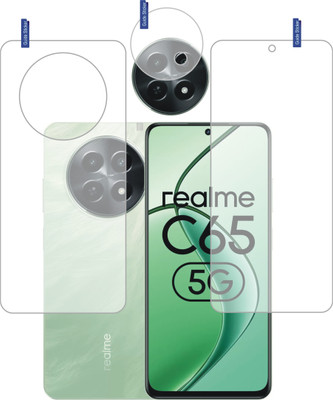 DESIBUZZ Front and Back Tempered Glass for realme C65 5G, (Flexible), camera lens(Pack of 3)