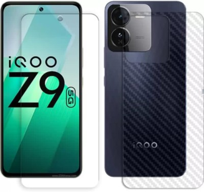 KHWABEEDA Front and Back Tempered Glass for VIVO IQOO Z9 5G FRONT AND BACK TEMPERED GLASS(Pack of 2)