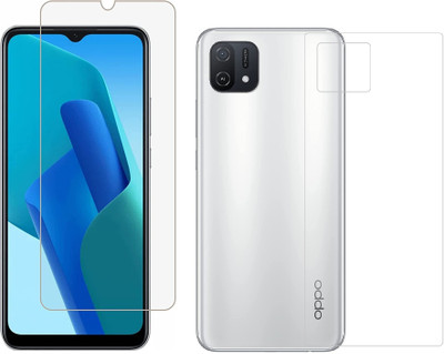 4 YARDS Front and Back Tempered Glass for Oppo A16e(Pack of 1)