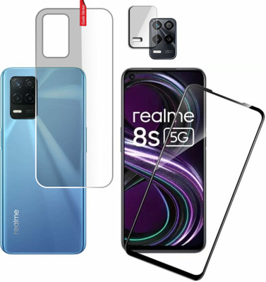 FINCH Front and Back Tempered Glass for REALME 8S 5G(Pack of 3)
