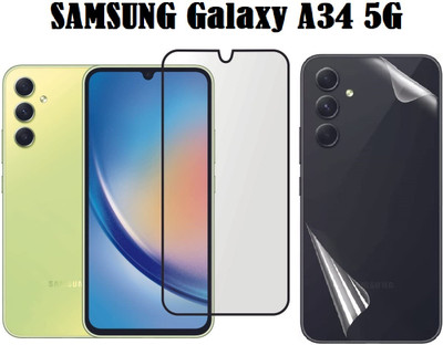 LIKEDESIGN Front and Back Screen Guard for Samsung Galaxy A34 5G, Samsung A34 5G(Pack of 1)