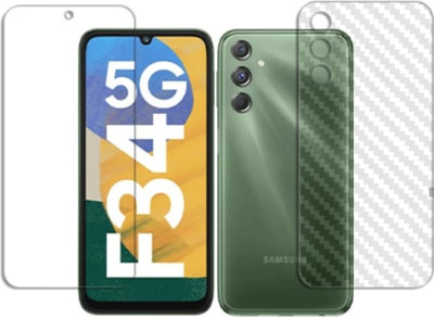KHWABEEDA Front and Back Tempered Glass for SAMSUNG GALAXY F34 FRONT AND BACK TEMPERED GLASS(Pack of 2)