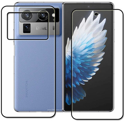 tombik Front and Back Tempered Glass for 58qz-Tecno Phantom V Fold2-fb(Pack of 2)