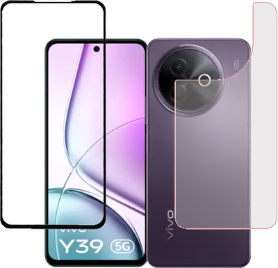 HOBBYTRONICS Front and Back Tempered Glass for vivo Y39 5G(Pack of 1)