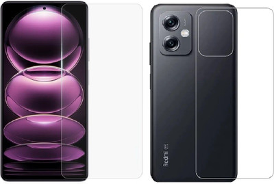 NEMIZI Front and Back Tempered Glass for Xiaomi Redmi Note 12 5G(Pack of 2)