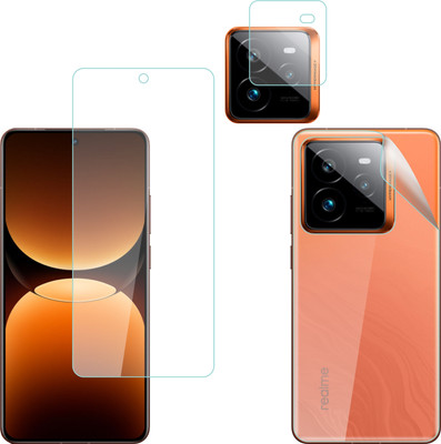 Vatsin Front and Back Tempered Glass for Realme GT 7, Realme GT 7 [With Rear Camera Lens Guard](Pack of 3)