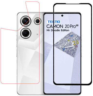 HOBBYTRONICS Front and Back Tempered Glass for Tecno Camon 20 Pro, Tecno Camon 20 Pro 5G(Pack of 1)