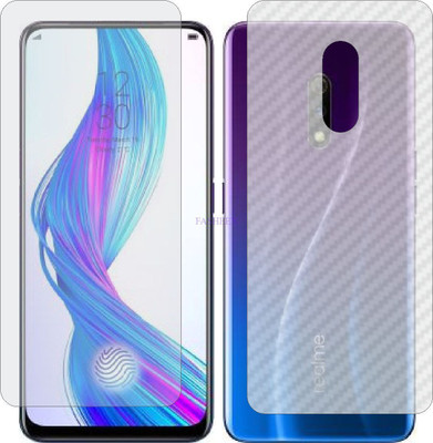 Fasheen Front and Back Tempered Glass for OPPO RMX 1901 REALME X (Front Matte Finish & Back 3d Carbon Fiber)(Pack of 2)
