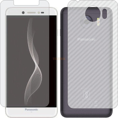 TELTREK Front and Back Tempered Glass for PANASONIC P88 (Front Matte Finish & Back 3d Carbon Fiber)(Pack of 2)