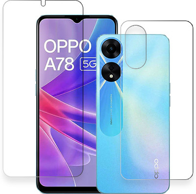 ARBAN Front and Back Tempered Glass for Oppo A78 FRONT BACK(Pack of 1)