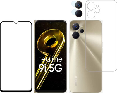 Vatsin Front and Back Tempered Glass for Realme 9i 5G(Pack of 3)