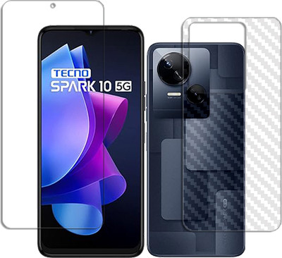 SOMTONE Front and Back Tempered Glass for Tecno Spark 10 5G FRONT BACK SCREEN GUARD(Pack of 1)