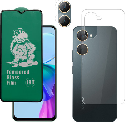 Vatsin Front and Back Tempered Glass for ViVO T3 Lite 5G(Pack of 3)