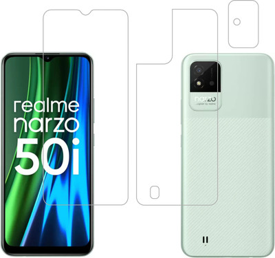Vatsin Front and Back Tempered Glass for Realme Narzo 50i(Pack of 3)