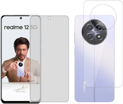 4 YARDS Front and Back Tempered Glass for Realme 12 5G (Matte Finish)(Pack of 1)