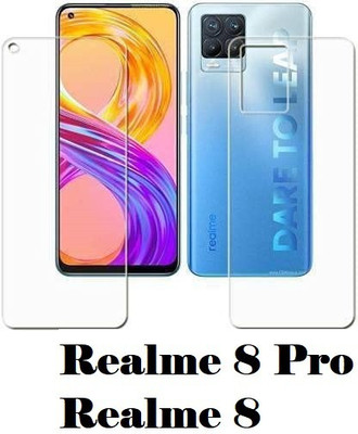 LIKEDESIGN Front and Back Tempered Glass for Realme 8 Pro, Realme 8(Pack of 2)
