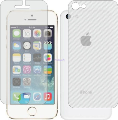 Fasheen Front and Back Tempered Glass for I PHONE 5C (Front Matte Finish & Back 3d Carbon Fiber)(Pack of 2)
