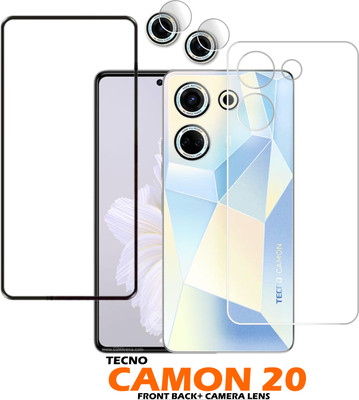 FINCH Front and Back Tempered Glass for TECNO CAMON 20(Pack of 3)
