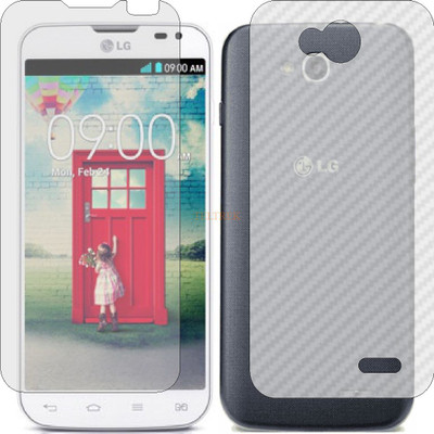 TELTREK Front and Back Tempered Glass for LG L90 (Front Matte Finish & Back 3d Carbon Fiber)(Pack of 2)