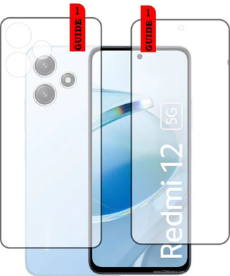 KHWABEEDA Front and Back Tempered Glass for REDMI 12 5G FRONT AND BACK TEMPERED GLASS(Pack of 2)