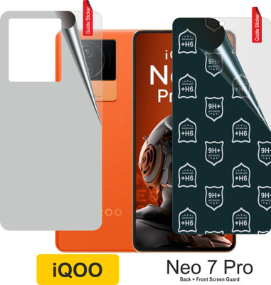 TIT ART Front and Back Tempered Glass for iQOO Neo 7 Pro, iQOO Neo 7 Pro, {CAMERA GLASS}(Pack of 3)