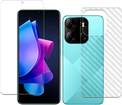 SOMTONE Front and Back Tempered Glass for Tecno Pop 7 Pro FRONT BACK(Pack of 1)