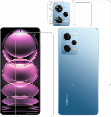 Ten To 11 Front and Back Tempered Glass for Redmi Note 12 5G, Redmi Note 12 5G [With Rear Camera Lens Guard](Pack of 3)