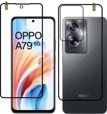 KHWABEEDA Front and Back Tempered Glass for OPPO A79 5G FRONT AND BACK TEMPERED GLASS(Pack of 2)