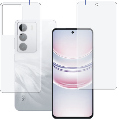 DESIBUZZ Front and Back Tempered Glass for realme C75 5G(Pack of 2)