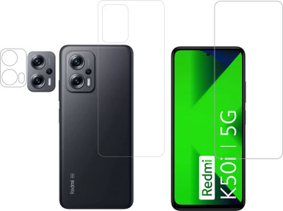 Ten To 11 Front and Back Tempered Glass for MI Redmi K50i(Pack of 3)