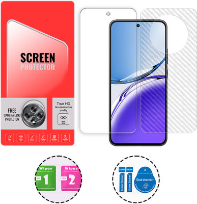 SOMTONE Front and Back Tempered Glass for Oppo A3 5G (1 FREE CAMERA LENS) WITH FRONTBACK SCREEN PROTECTOR(Pack of 1)