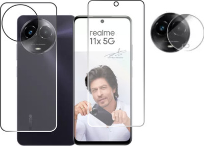 chakoor Front and Back Tempered Glass for realme 11x 5G(Pack of 3)