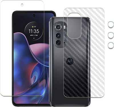 20SKY Front and Back Tempered Glass for Motorola Edge (2022) FRONTBACK AND CAMERA LENS SCREEN GUARD(Pack of 1)