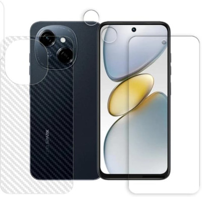 AHWAVEEDA Front and Back Tempered Glass for TECNO pop(Pack of 3)