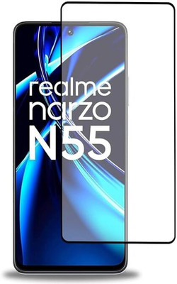 The vishal collection Front and Back Tempered Glass for Realme Narzo N55(Pack of 2)